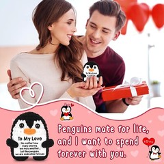 Adorable Crochet Penguin with Love Card – Perfect Gift for Boyfriend/Girlfriend