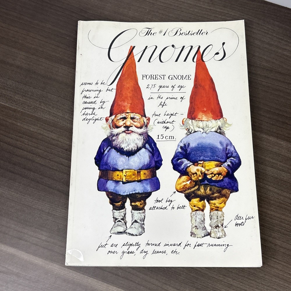 Gnomes by Rien Poortvliet, 1979 PB, 1st Paperback Edition, Printing, VG