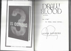Draw Blood : Book II of the Blood Trilogy by Jason Bovberg (2015, Signed Paperba