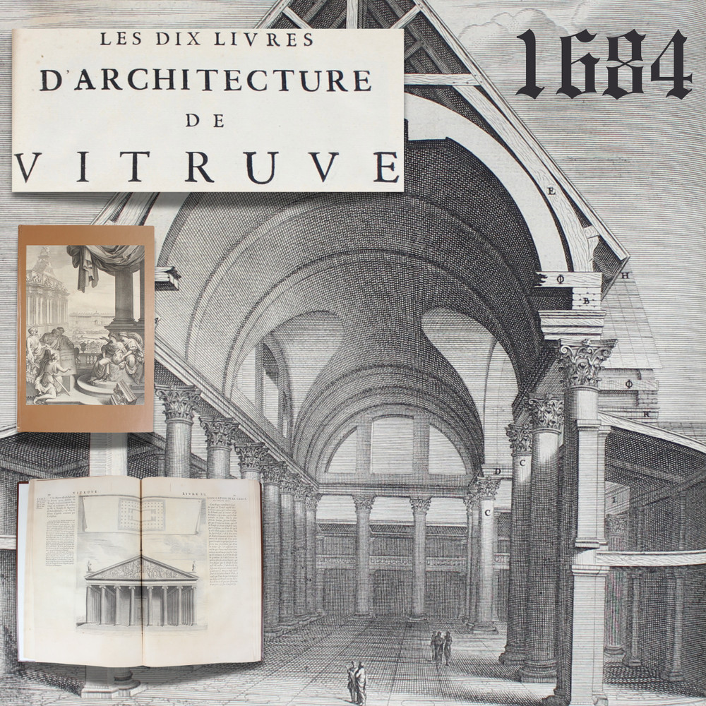 1684 Architecture VITRUVIUS Ten Books 2nd Ed Enlightenment Renaissance Engraving