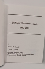 Significant Tornadoes Update 1992-1995, SIGNED by Thomas Grazulis, UNREAD, RARE