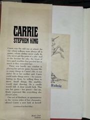 Stephen King Carrie Hardcover Book Club Edition w Dust Jacket 1974