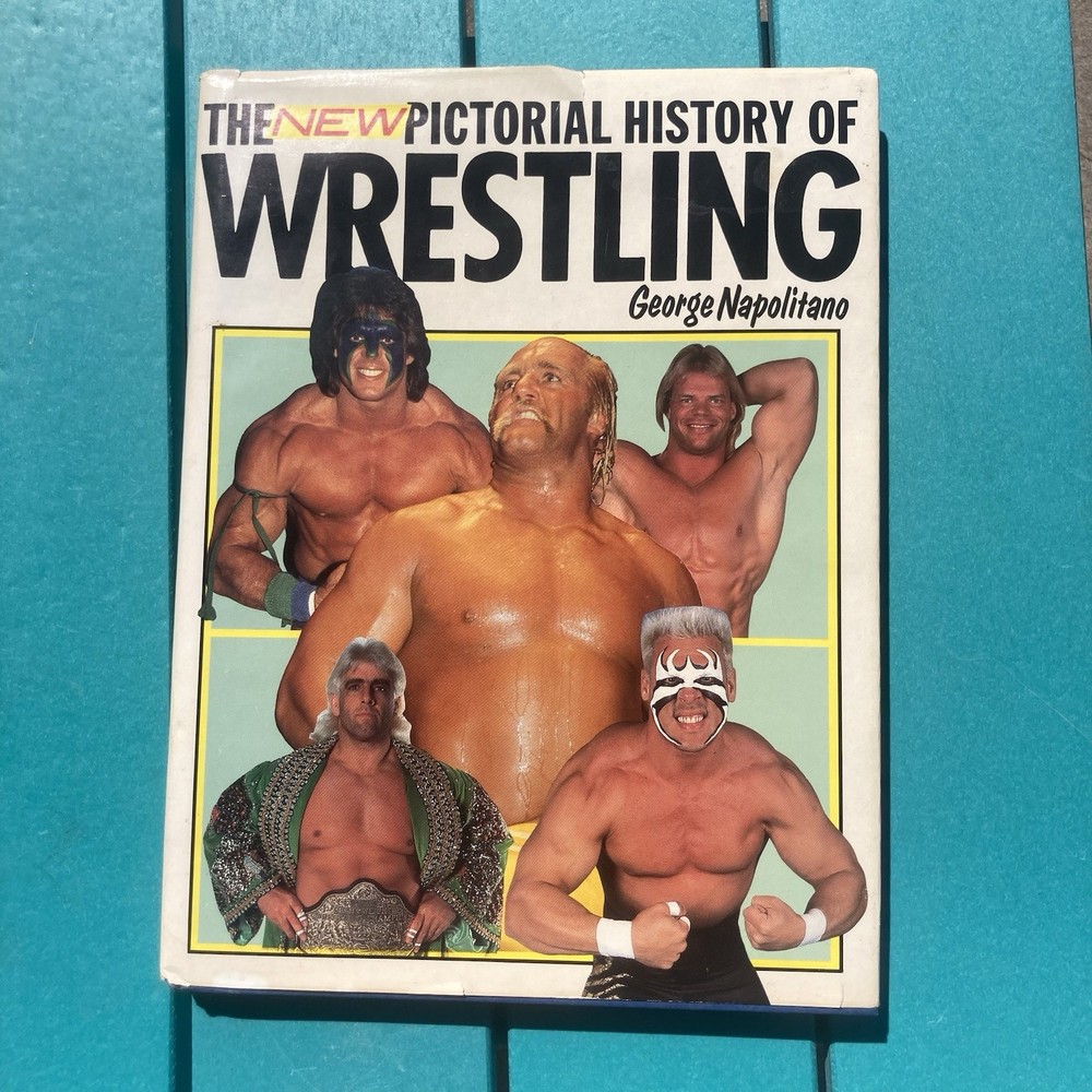 The New Pictorial History of Wrestling Hardcover Signed By Dusty Rhodes