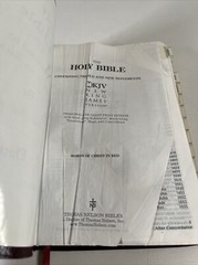 Holy Bible NKJV Giant Print by Nelson Publishers 334BC Leather Binding Index Tab