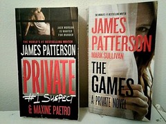 2 Private novels-James Patterson-The Games & Private #1 Suspect-large paperbacks