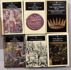 11 Penguin Classics, Trade PB, Black Spines, Sophocles, Homer, Milton, Virgil…