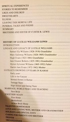 History Of Curtis Reese Lewis and Lucille Williams Lewis Genealogy, Coombs 1998