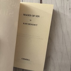 Wages of Sin Kate Benedict erotic pulp sleaze adult fiction PB 2000 Chimera Smut