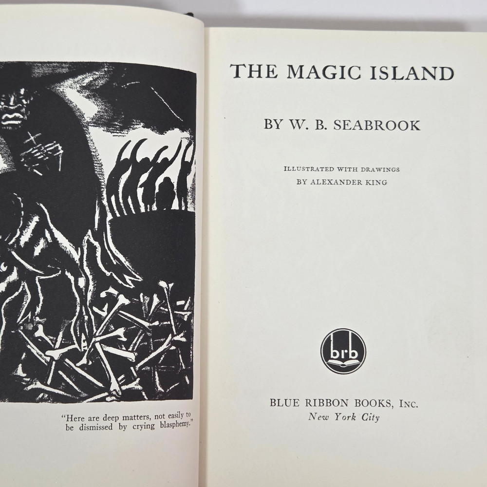 Magic Island Seabrook 1929 Blue Ribbon HC First Ed Alexander King Illus Voodoo