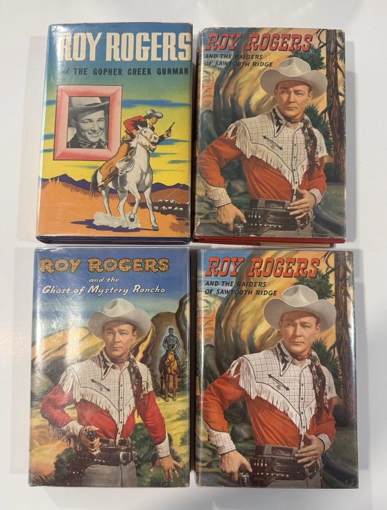 Lot of 4 Vintage Roy Roger’s Whitman Hardcovers Western Books 1944 A+++