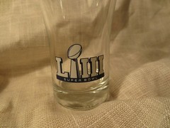 NEW ATLANTA Super Bowl LIII 53 Beer Glass 16 oz. BUD LIGHT Drinking Glass 1982