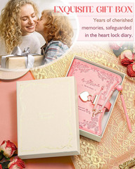 hi! SCI Diary with Lock and Keys for Girls & Women, 360 Pages Journal with Lock