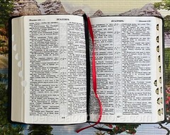 Russian Bible Index Leather Medium Size Русская Библия Индексы