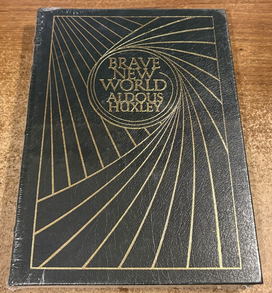 BRAVE NEW WORLD by Aldous Huxley HC BOOK Leather Bound EASTON PRESS Sealed!