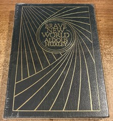 BRAVE NEW WORLD by Aldous Huxley HC BOOK Leather Bound EASTON PRESS Sealed!