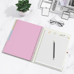Spiral Clipboard Folio with Refillable Lined Notepad, 14.5 x 9.8 In, Hardcove…