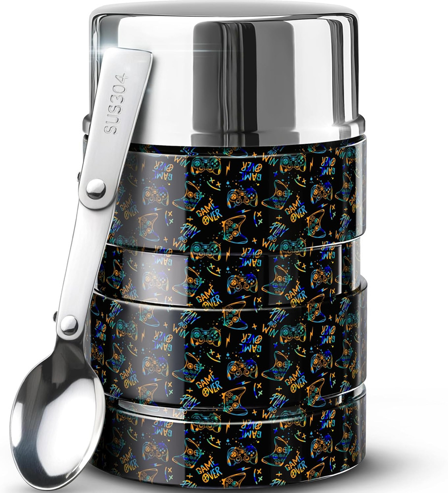 17 OZ Soup Thermo for Hot & Cold Food for Kids, Vacuum Insulated Steel Lunch