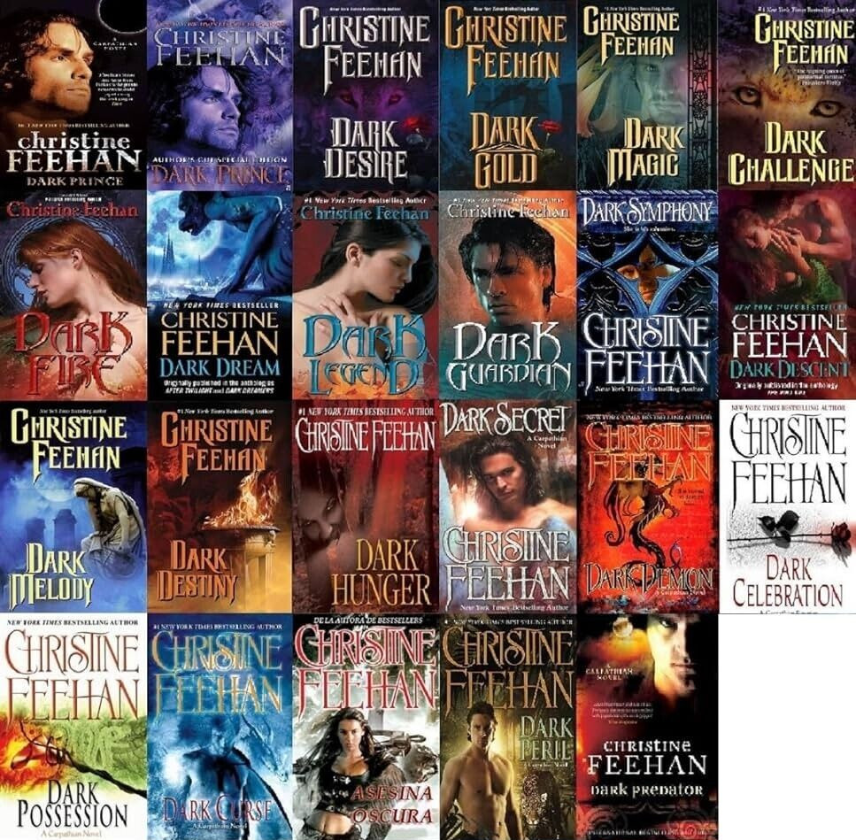 Lot of 37 Dark Carpathians Series by Christine Feehan (includes novellas)