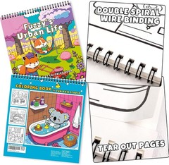 Relaxing Spiral-Bound Coloring Book for Mindfulness & Creativity – 32 Pages