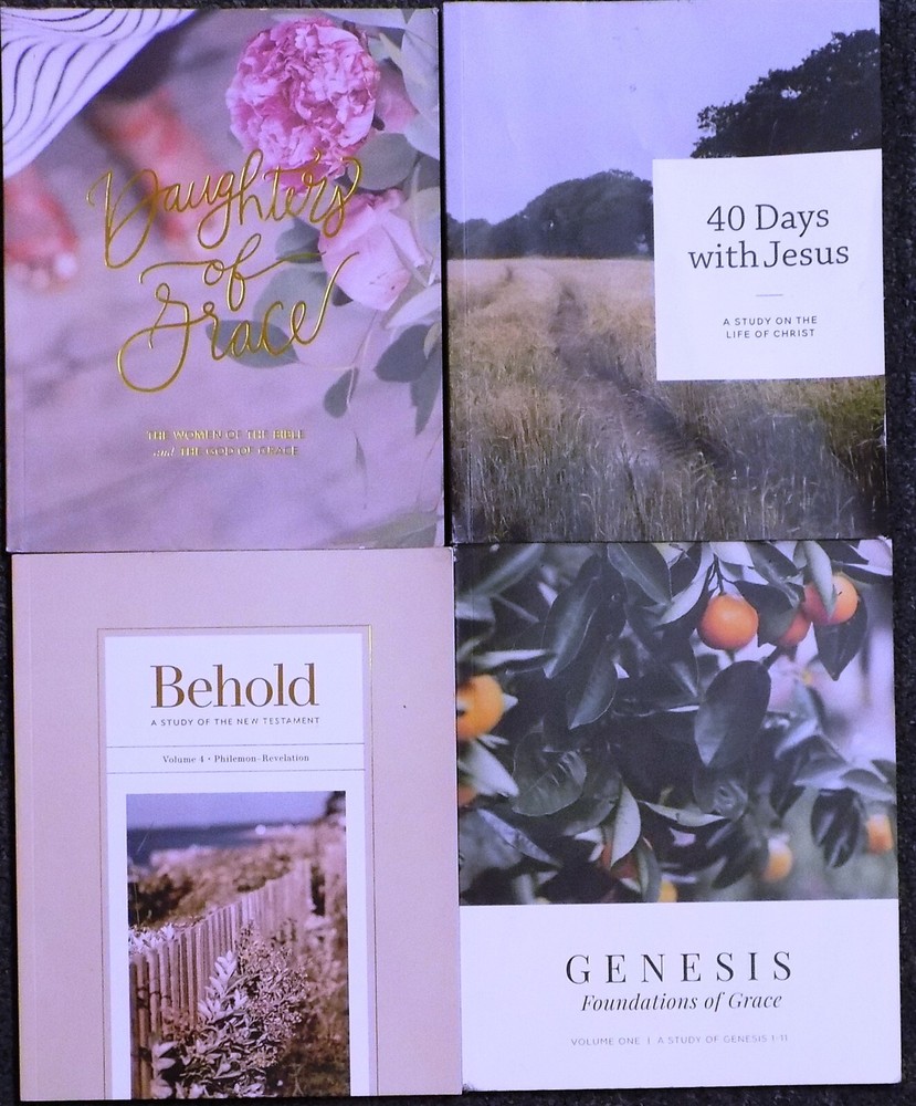 Lot of 4: The Daily Grace Co BEHOLD, GENESIS, 40 DAYS WITH JESUS, DAUGHTERS OF G