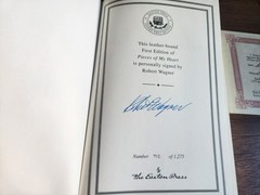 Robert J. Wagner SIGNED Pieces of My Heart Easton Press Leather 2008 1st Ed. COA