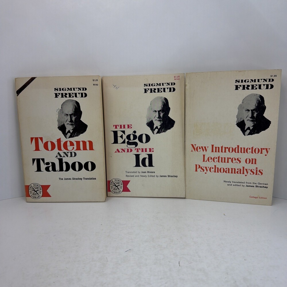 Lot of 3 Sigmund Freud PB Books (Totem & Taboo, Ego & Id, New Intro. Lectures)