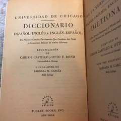 The University of Chicago Spanish-English Dictionary Castillo Bond 1959 Edition