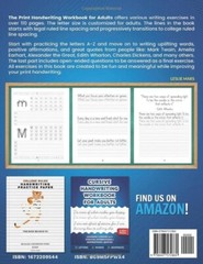 The Print Handwriting Workbook for Adults: Improve your Penmanship and Writing S