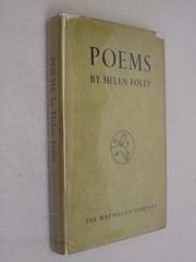 Helen Foley POEMS The Macmillan Company 1939 HC/DJ