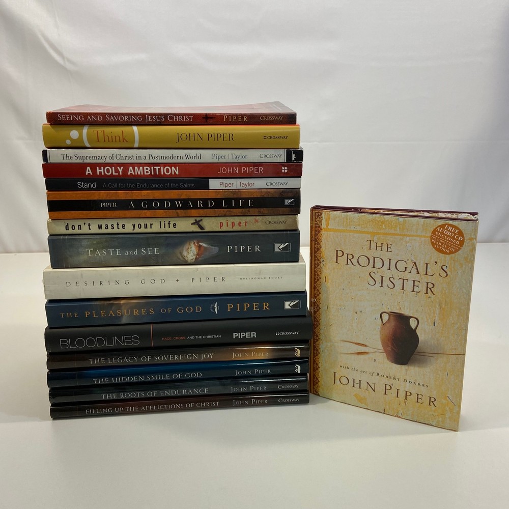 John Piper 16 Book Lot Bloodlines Think Holy Ambition Jesus Christ Christianity