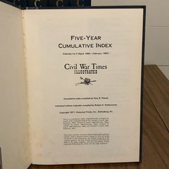 Civil War Times Illustrated Vol 1-5 Complete Set Index 1962-1967 Bound HC Books