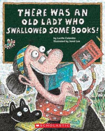 There Was an Old Lady Who Swallowed Some Books! – Paperback – GOOD