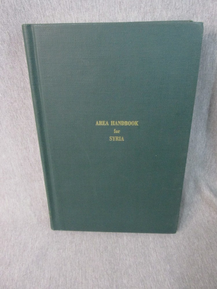 AREA HANDBOOK FOR SYRIA 1971 DA PAM 550-47 Hardback