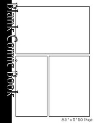 BLANK COMIC BOOK PAGES-BLANK COMIC STRIPS-3 PANELS, By Banana Leaves *BRAND NEW*