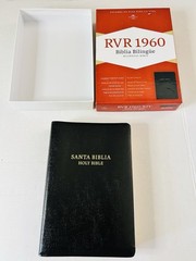 SANTA BIBLIA BILINGUE BIBLE RVR 1960 KJV SEALED BLACK LEATHER New Open/box