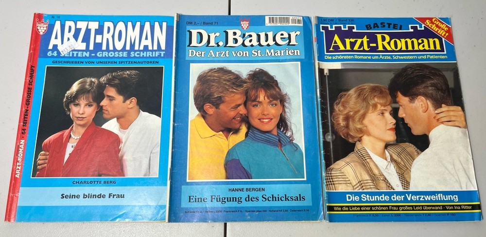 Arzt-Roman Vintage German Romance Lot Of 3. Mixed Lot, Read, Kelter & Bastei
