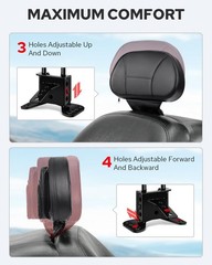 Motorcycle Rider Backrest Compatible With Harley Touring Road Glide 1997-2024