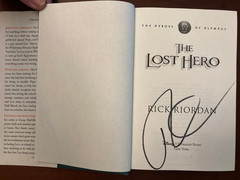 The Lost Hero Rick Riordan Signed Autographed First Edition Hardcover BN