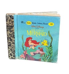 Vtg 1992 A Little Little Mini 2.75” Golden Book #42 The Little Mermaid – Disney