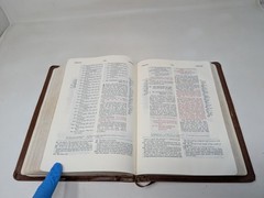 The Ryrie Study Bible NIV Brown Cowhide Leather Red Letter Moody 1986 80s VTG