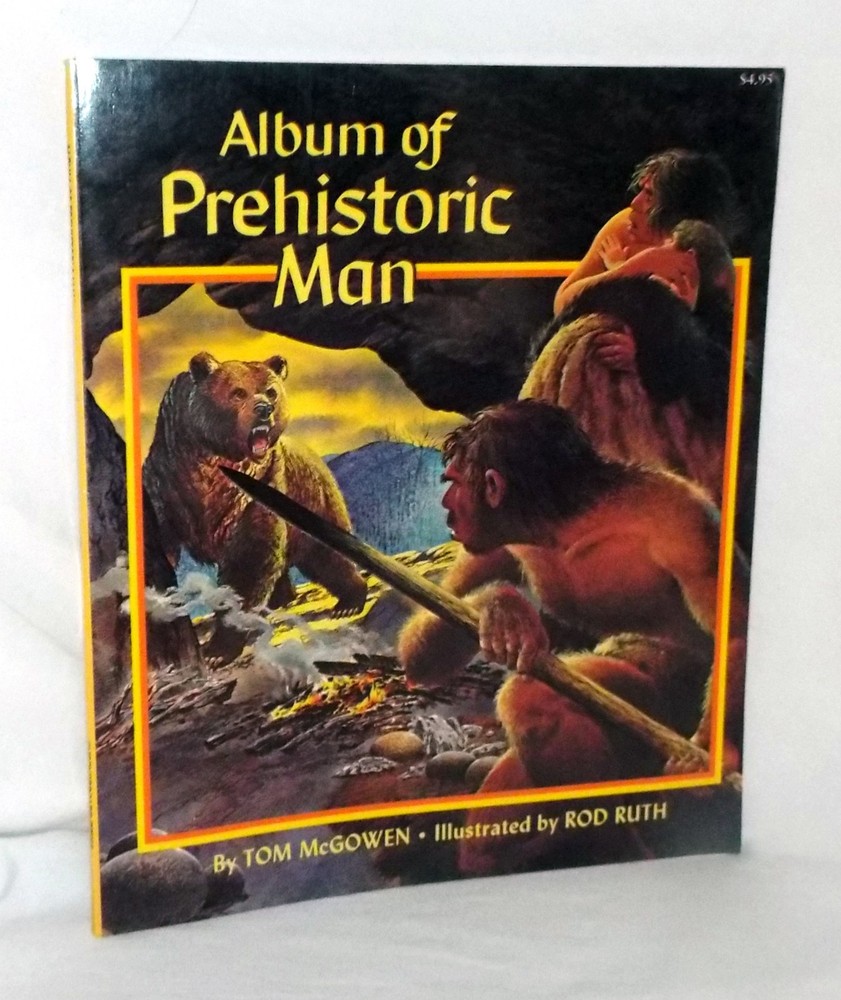 Album of Prehistoric Man by Tom McGowen, Rod Ruth, VG+ Checkerboard Paperback