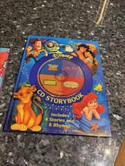 Lot Of 2 – Disney CD Storybook – Lion King Little Mermaid Toy Story Aladdin Bugs