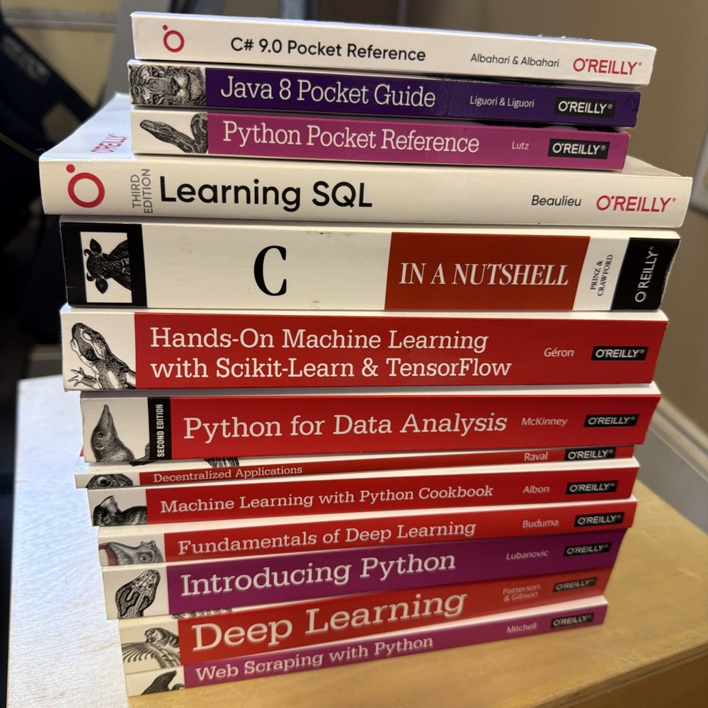O’Reilly Lot Of 13 Programming & CompSci Books Python SQL Java C Deep Learning
