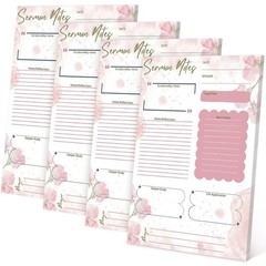6 Pcs Sermon Notes Notebook Church Notebook 5.5 x 8.5 Inch Tear Away Sermon J…