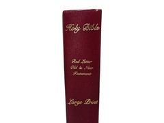 God’s Holy Bible KJV Special Margin Edition LARGE PRINT 1999 Burgundy Red Letter