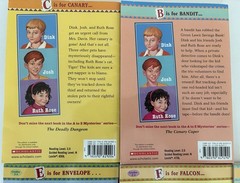 A To Z Mysteries Books by Ron Roy: A, B, C, E, F (D not incl). Titles in Photos.