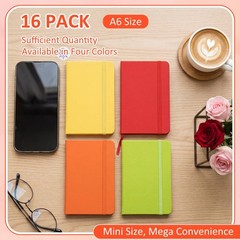 16 Packs Pocket Small Notebook Journals Mini Notebook Bulk 160 Pages/80 Sheet…
