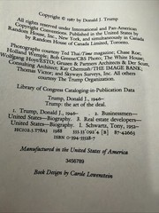 Trump The Art of the Deal Hardcover 1987 Donald J. Trump Tony Schwartz HC
