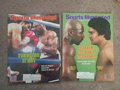 Lot of 25 Vintage BOXING Sports Illustrated Magazines Sugar Ray v Marvin Hagler