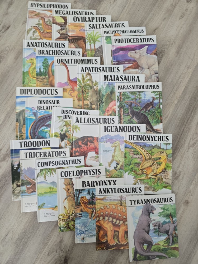 Lot of 25 By Janet Riehecky, Dinosaur Books Childs World Tyrannosaurus Youth HC